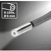 Endoscoop-camera met flexibele slang, uitgerust met 8 LED's en 6 mm diameter. Ideaal voor moeilijk bereikbare plaatsen.