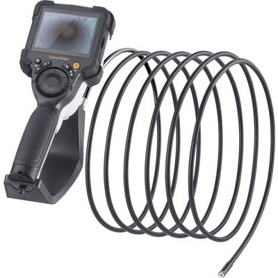 Een handheld endoscoop met scherm en een lang flexibel kabel voor het onderzoeken van moeilijk bereikbare gebieden.