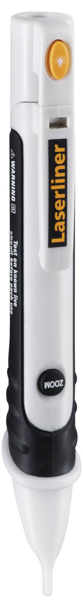Spanningzoeker met LED-indicatie en Laserliner-logo. Geschikt voor spanningscontrole in elektrische leidingen.