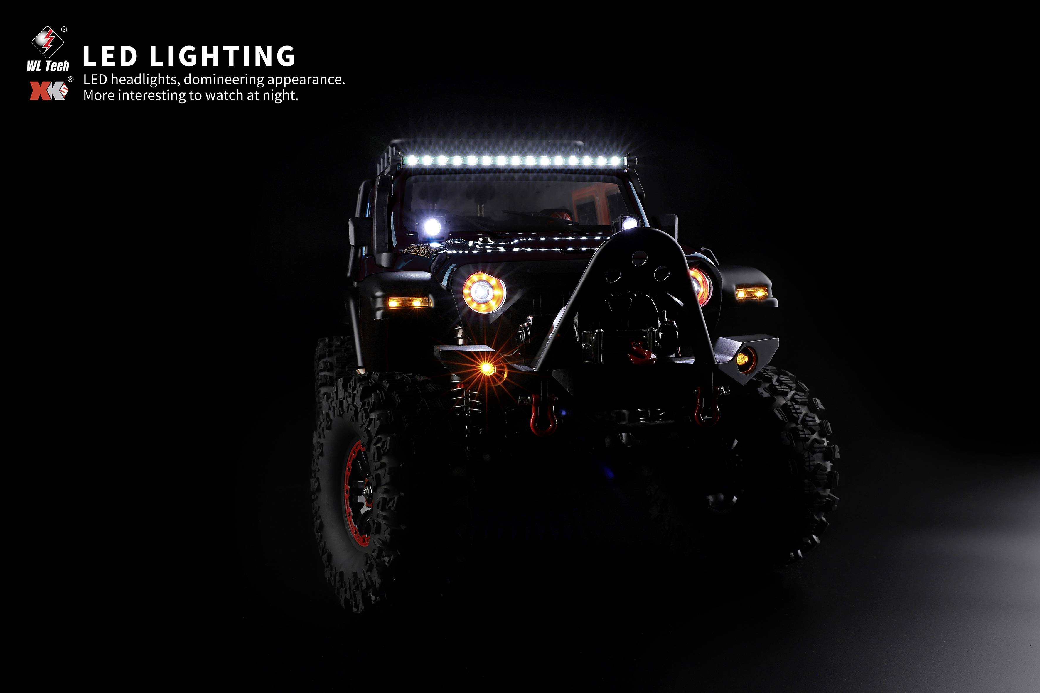 WL Toy Blauw (metallic) Brushed 1:10 RC auto Elektro Crawler 4WD RTR 2,4 GHz Incl. accu en lader-14