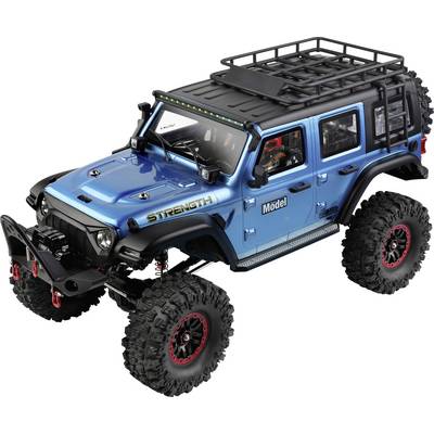 WL Toy Blauw (metallic) Brushed 1:10 RC auto Elektro Crawler 4WD RTR 2,4 GHz Incl. accu en lader-0