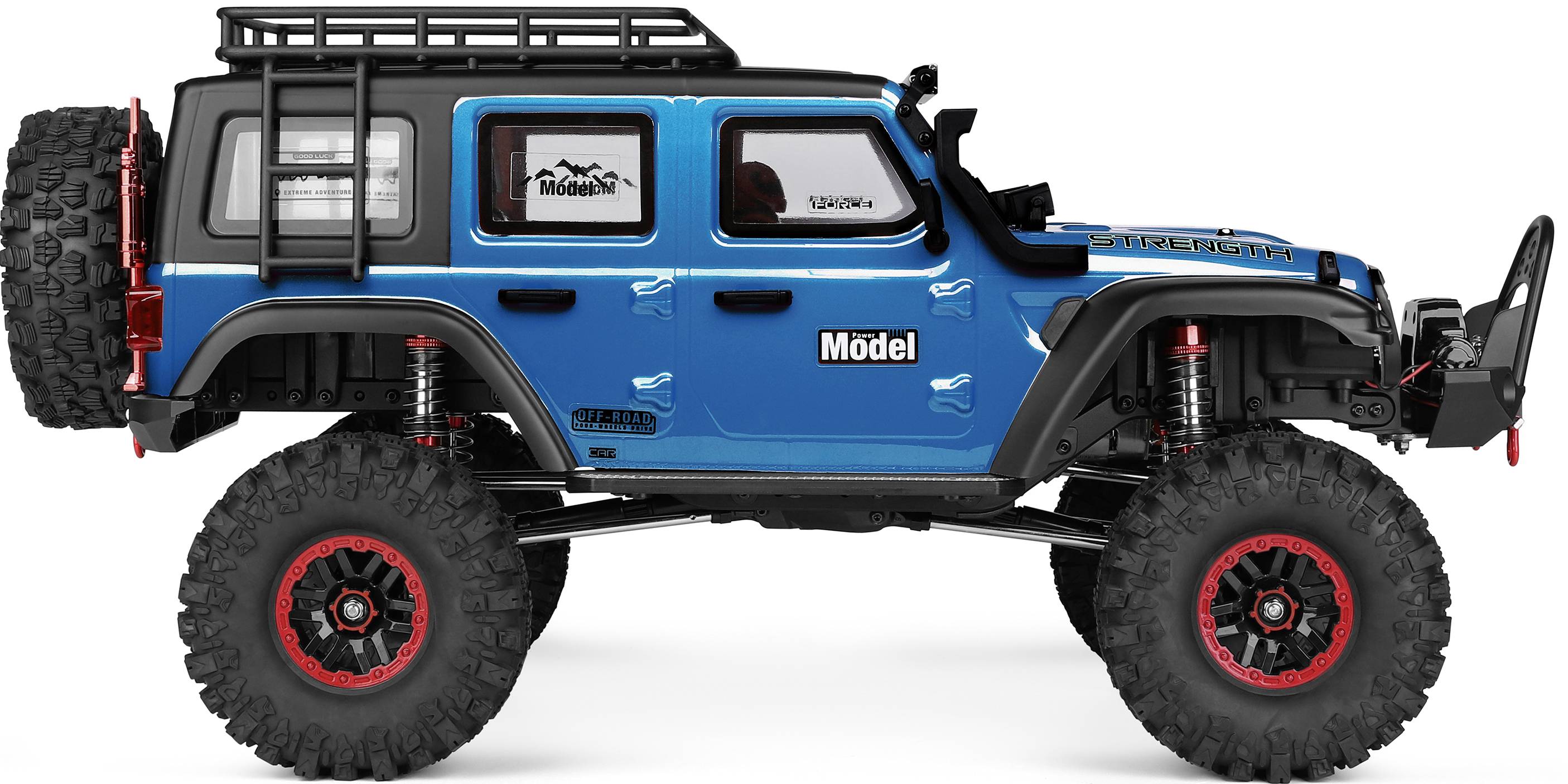 WL Toy Blauw (metallic) Brushed 1:10 RC auto Elektro Crawler 4WD RTR 2,4 GHz Incl. accu en lader-4