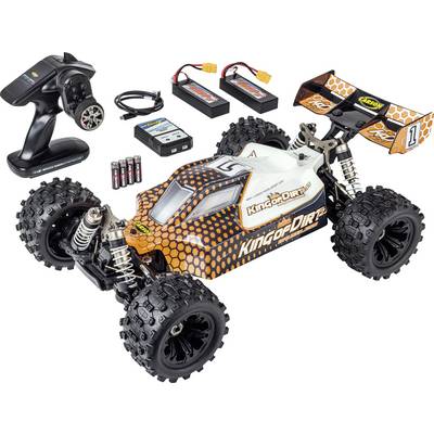 Carson Modellsport King of Dirt 2.0 Oranje, Zwart Brushless 1:8 RC auto Elektro Buggy 100% RTR 2,4 GHz Incl. accu, oplad-0