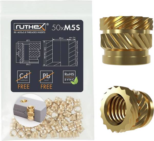 ruthex Schroefdraadinzet Geschikt voor: PLA-geschikte apparaten RX-M5Sx5.8 GE-M5Sx58-001