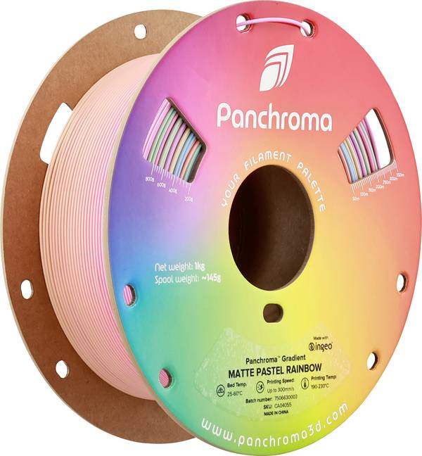 Polymaker CA04055 Panchroma™ Gradient Matte Filament PLA kunststof Meerkleurig 1.75 mm 1000 g Pastel Rainbow, Regenboog  1 stuk(s)