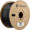 Een spoel met zwart PETG-3D-printfilament, gemarkeerd met 'FIBERON', spoelgewicht 440g.