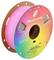Een filamentspoel voor 3D-printers in regenboogkleuren. Bevat 1 kg 'Luminous Rainbow' filament van Panchroma.