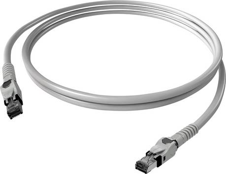 EasyLan VarioBoot patchkabel Cat.6A, S/FTP, grijs, 1 m