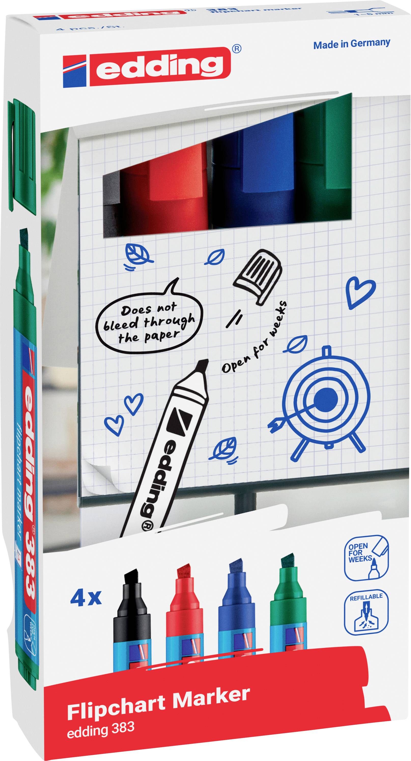Edding 4-383-4-2 Flipchartmarker 383 Meerdere kleuren 1 stuk(s)