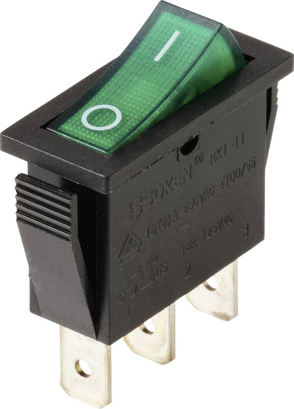 TRU COMPONENTS TC-13599536 Wipschakelaar  250 V/AC 16 A 1x uit/aan  Continu 1 stuk(s)