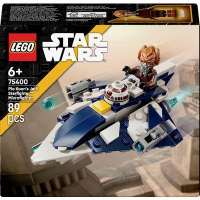 LEGO Star Wars bouwset met 89 onderdelen: Plo Koons Jedi Starfighter Microfighter, voor kinderen vanaf 6 jaar. Bevat Plo Koon figuur.