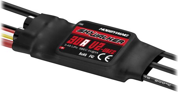 Hobbywing Skywalker V2 30A Brushless snelheidsregelaar voor RC vliegtuig Belastbaarheid (max.): 50 A