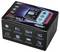 'SKYRC B6 Neo', een zwart oplader in een kartonnen doos met beschrijvingen van de prestaties en functies, zoals 200W-vermogen, DCP/Dual Input.