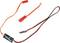 Kabel en sensor met stekkerverbindingen voor het bewaken van apparaten, in rood en zwart. Markering 'BRUSHLESS RPM-SENSOR'.