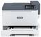 Een moderne printer met een ingebouwd display en meerdere functietoetsen, vooraanzicht getoond. Merknaam in het midden.