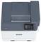 Een grijze Xerox-printer met display en bedieningspaneel aan de voorkant. Modelnummer 'C320' zichtbaar links vooraan.