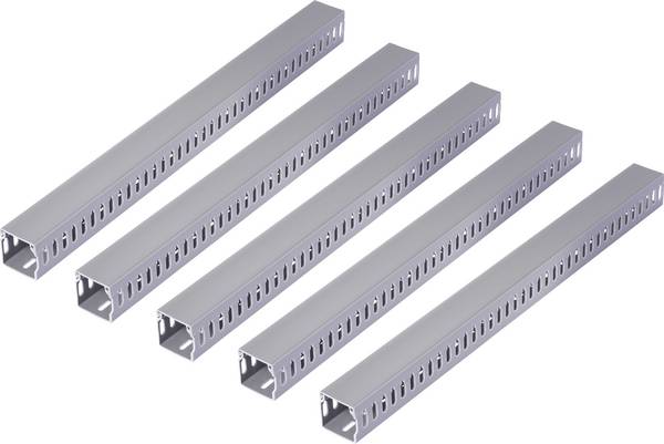 Sygonix SY-6801158 Kabelgoot (l x b x h) 2000 x 25 x 25 mm 5 stuk(s) Grijs