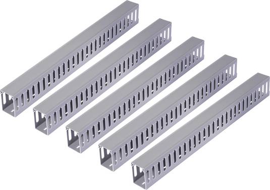 Sygonix SY-6801160 Kabelgoot  (l x b x h) 2000 x 25 x 40 mm 5 stuk(s) Grijs