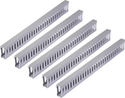 Sygonix SY-6801166 Kabelgoot  (l x b x h) 2000 x 25 x 60 mm 5 stuk(s) Grijs