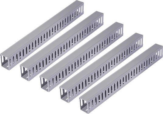 Sygonix SY-6801170 Kabelgoot  (l x b x h) 2000 x 60 x 80 mm 5 stuk(s) Grijs