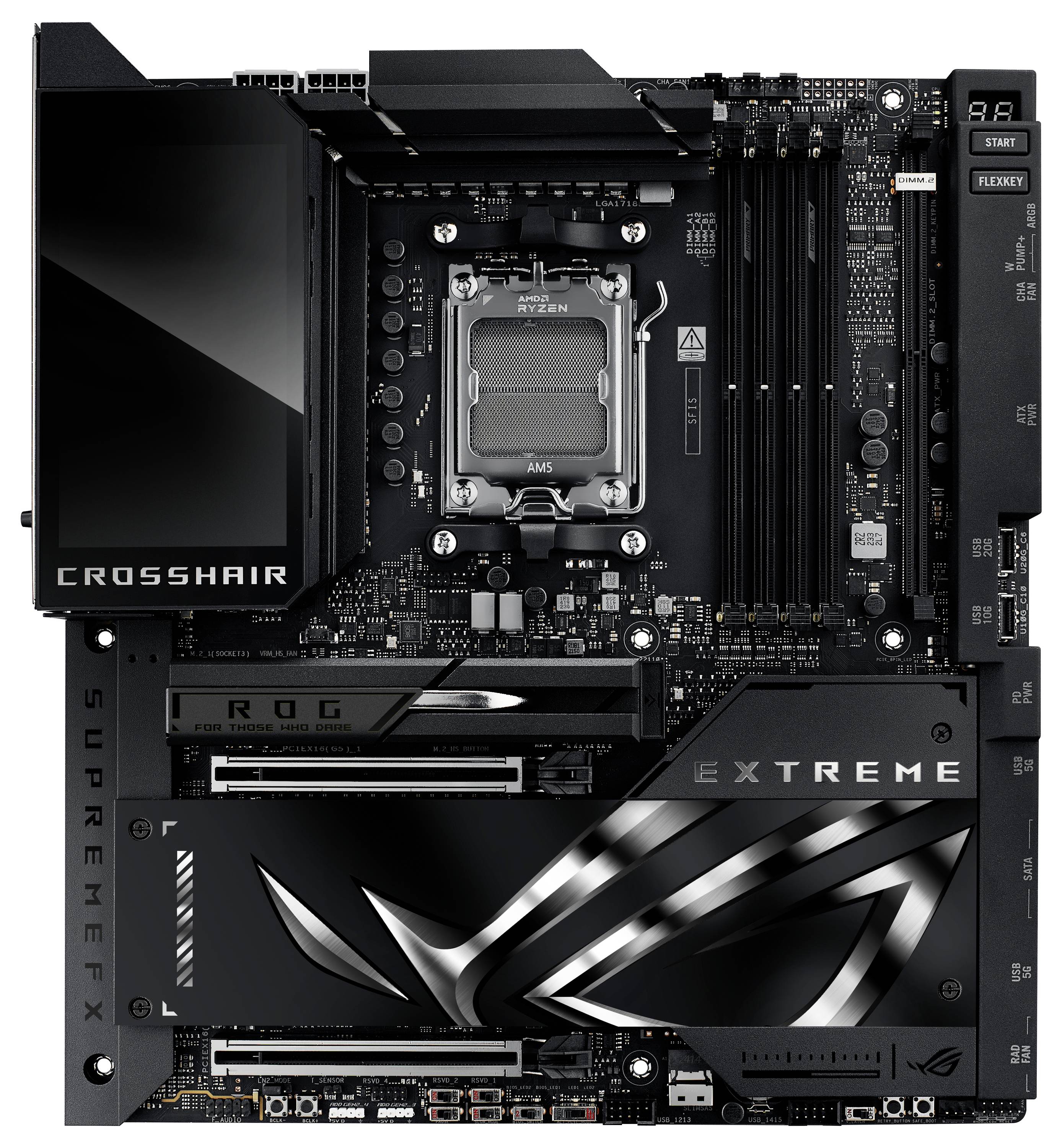 Asus MB ASUS ROG CROSSHAIR X870E EXTREME Moederbord Socket AMD AM5 Vormfactor E-ATX Moederbord chipset AMD® X870E-4