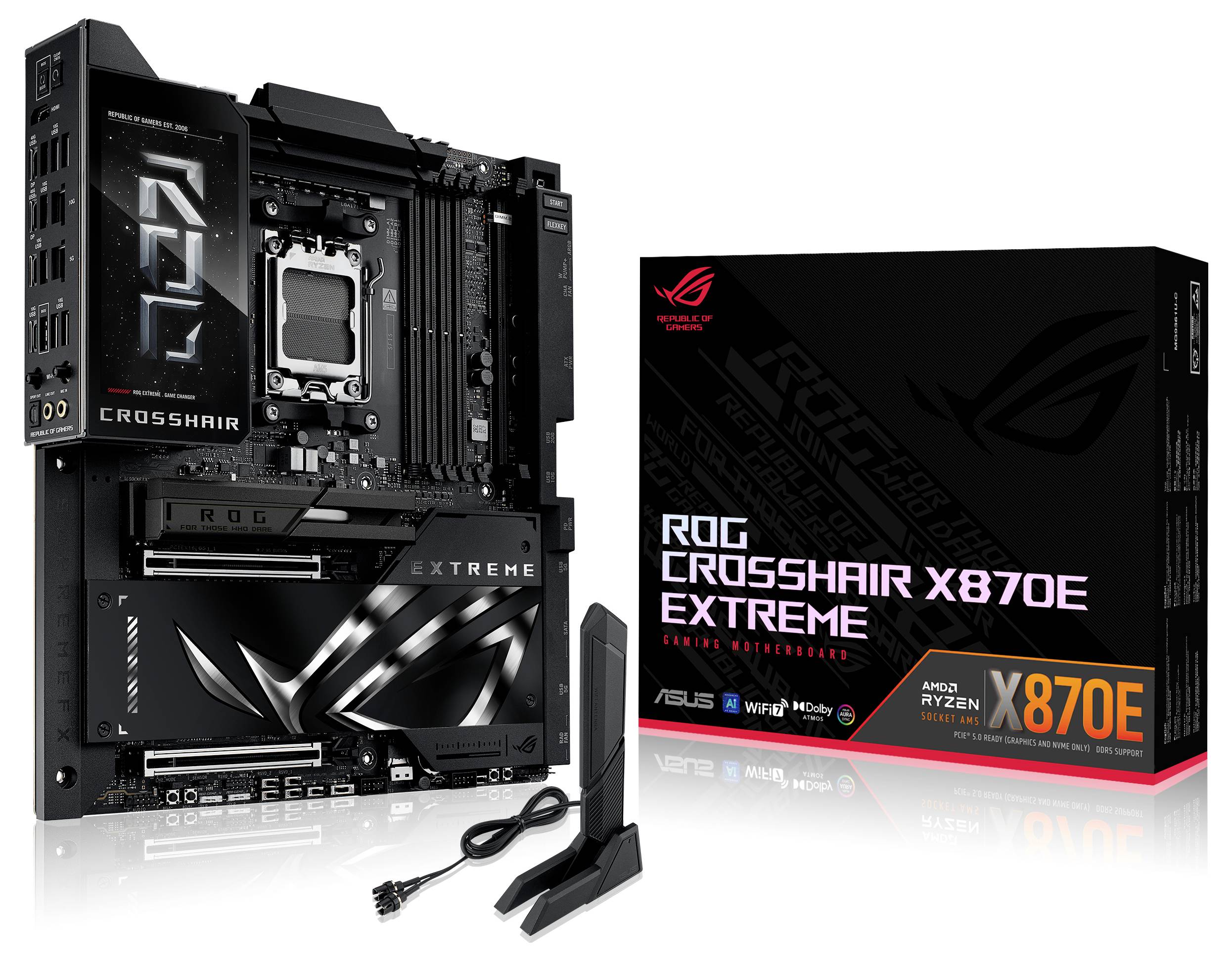 Asus MB ASUS ROG CROSSHAIR X870E EXTREME Moederbord Socket AMD AM5 Vormfactor E-ATX Moederbord chipset AMD® X870E-17