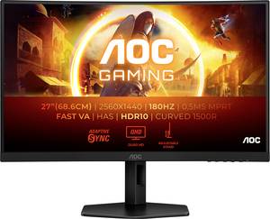 Conrad AOC CQ27G4X Gaming monitor Energielabel F (A - G) 68.6 cm (27 inch) 2560 x 1440 Pixel 16:9 0.5 ms Hoofdtelefoonaansluiti... aanbieding