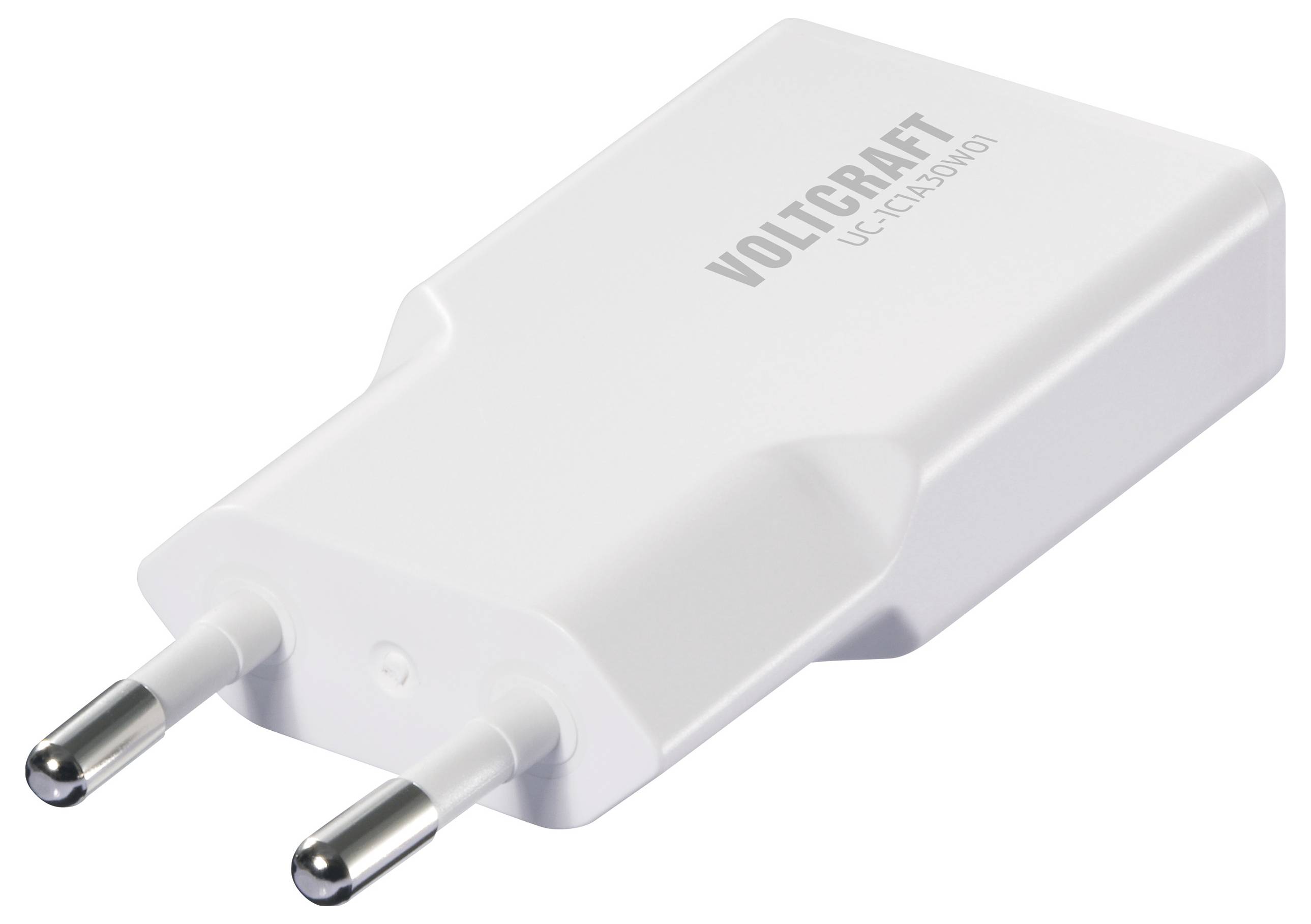 VOLTCRAFT UC-1C1A30W01 USB-oplader 30 W 1x USB-A, 1x USB-C Fast Charge, USB PD 3.0 Wit GaN-3