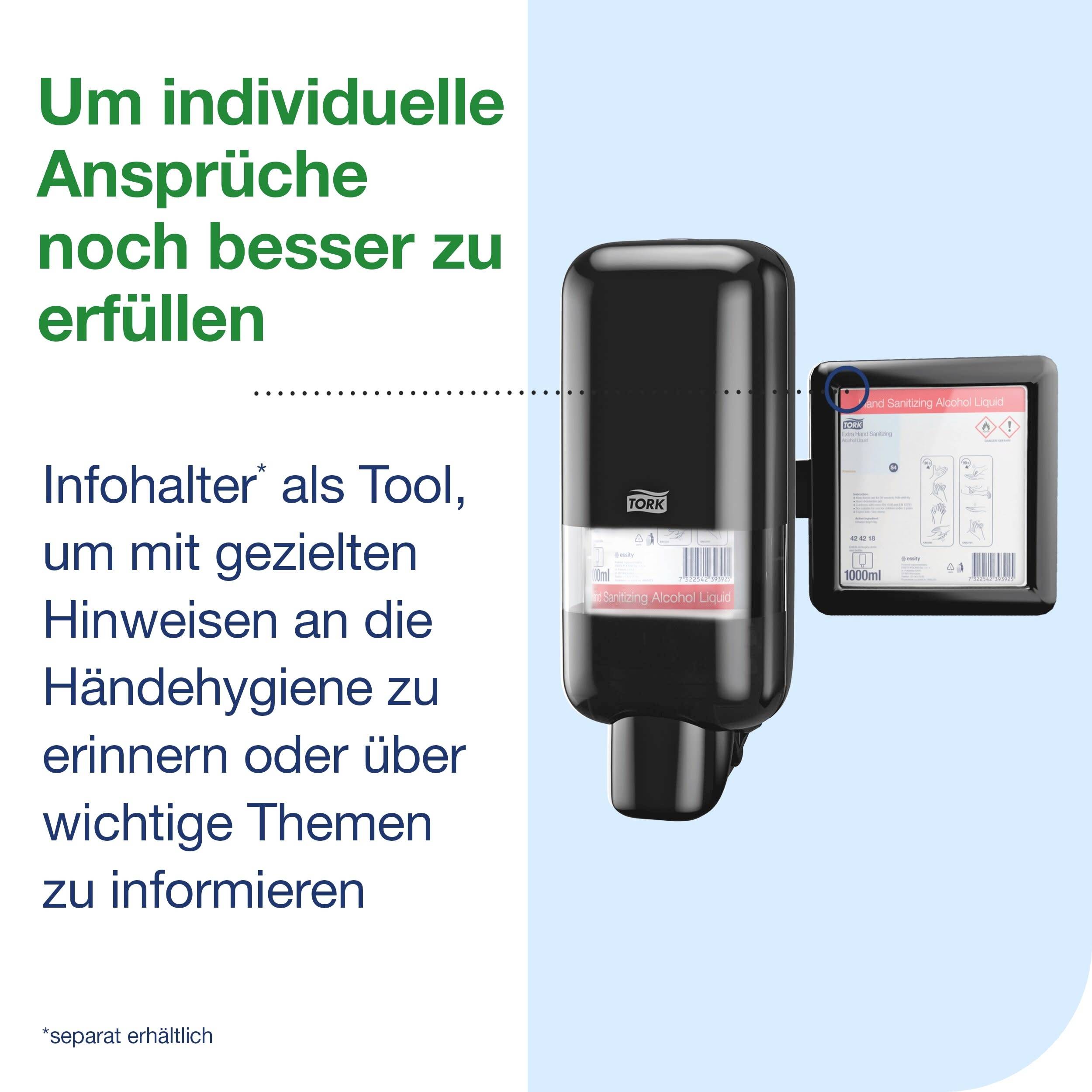 Een zwarte donateur met een geklemde kunststof-infobak ernaast. Tekst: 'Om individuele eisen nog beter te vervullen'.