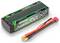 Rechthoekige LiPo-accu met 8500 mAh en 7,6 V van Absima. Zwarte behuizing met groene en witte opschriften. Twee aansluitkabels.
