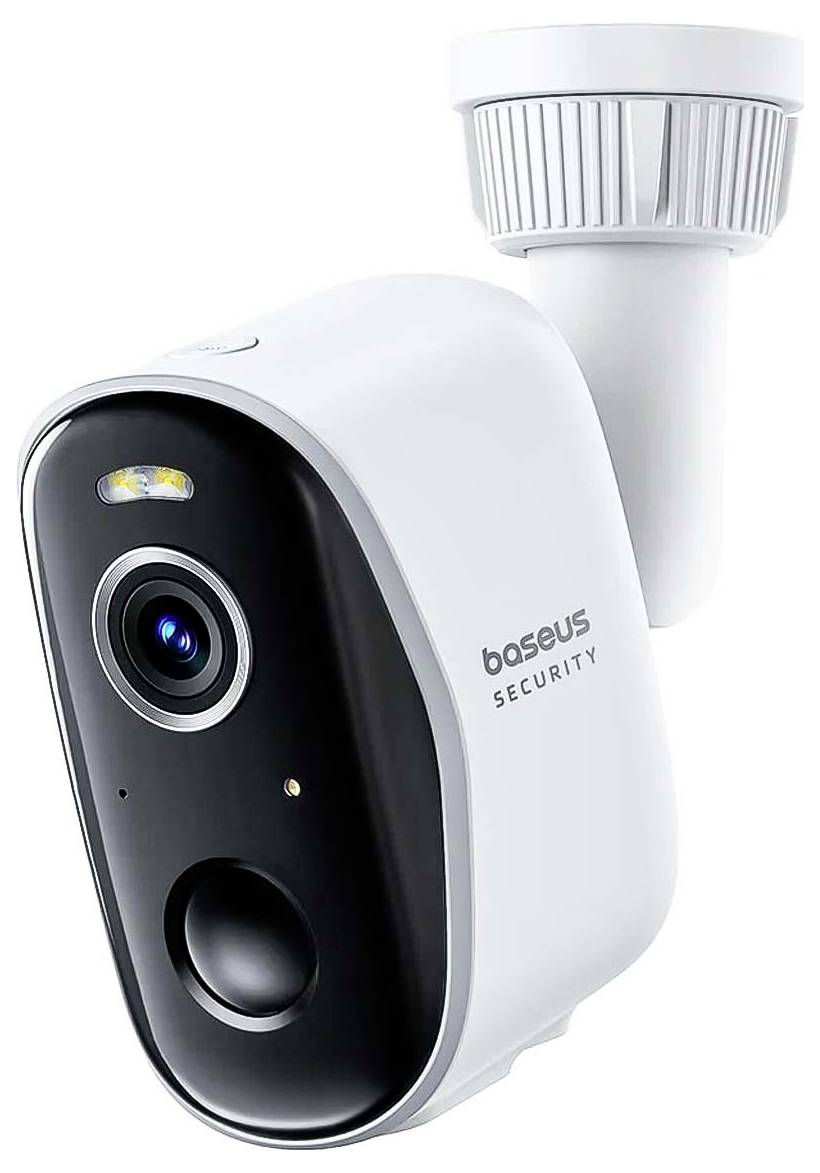 Bewakingscamera van Baseus met een modern design, geschikt voor beveiligingstoepassingen in binnen- en buitenruimtes.