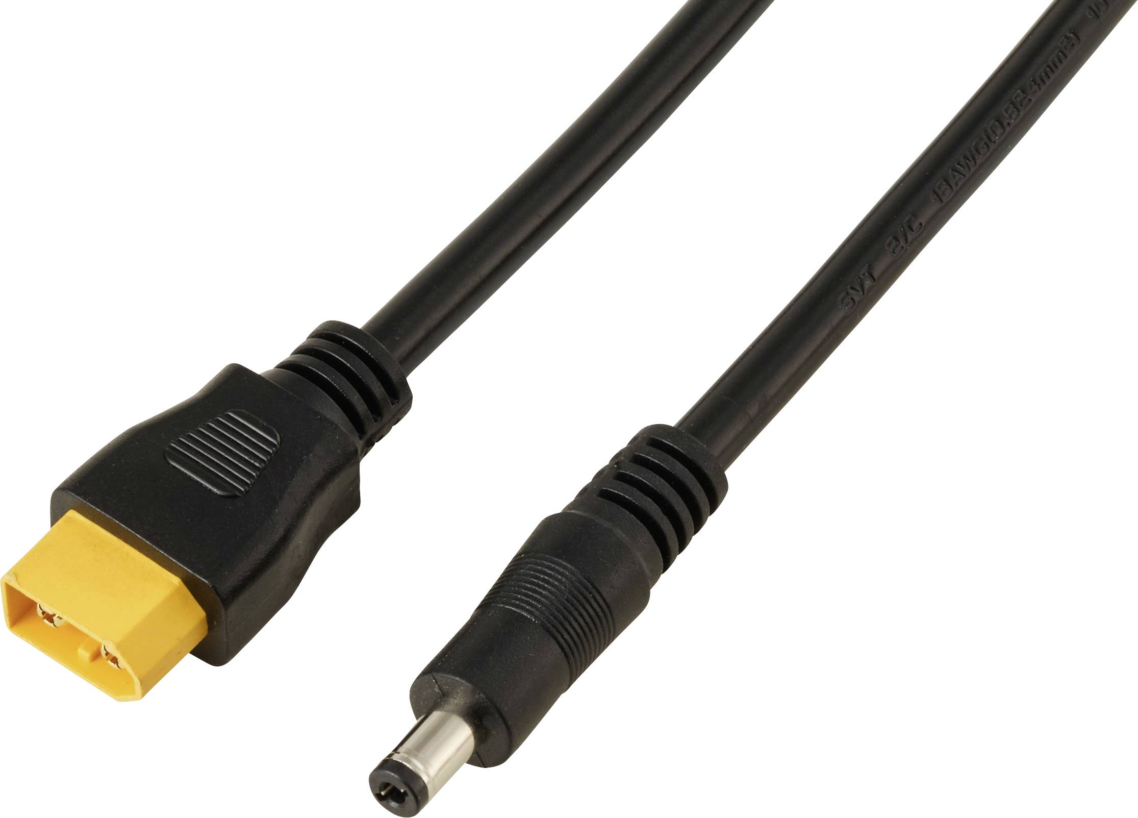 DC-stekker 2,1/5,5 mm op XT60-kabel 0,5 m TC-13619288 Zwart TRU COMPONENTS Inhoud: 1 stuk(s)-0
