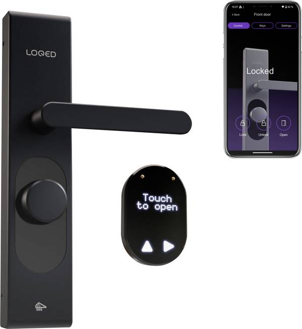 Shelly LOQED Touch Smart Lock Black Edition Deurslotaandrijving, Deuropener  Bluetooth, WiFi Shelly