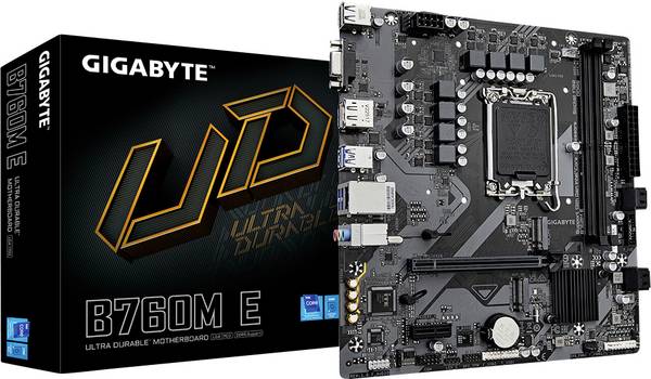 Gigabyte B760M E Moederbord Socket Intel LGA 1700 Vormfactor Micro-ATX Moederbord chipset Intel® B760