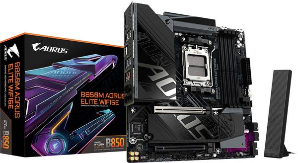 Gigabyte B850M A ELT WF6E Moederbord Socket AMD AM5 Vormfactor Micro-ATX Moederbord chipset AMD® B850