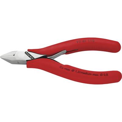 Rode precisietang met scherpe snijkanten, geschikt voor draden tot 1,3 mm diameter.