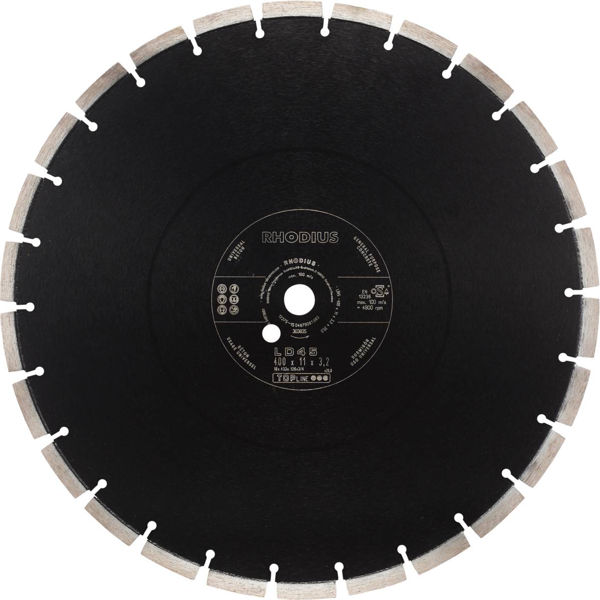 Rhodius LD45 303835 Diamanten doorslijpschijf 1 stuk(s) Beton