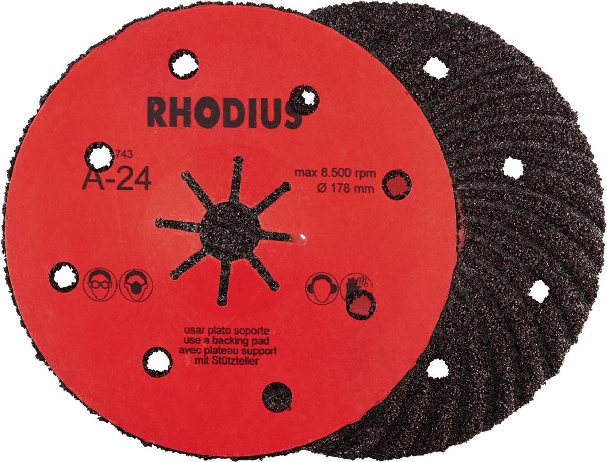 Rhodius 305485 Fiberschijf Diameter 125 mm Korrelgrootte (num): 24 25 stuk(s)