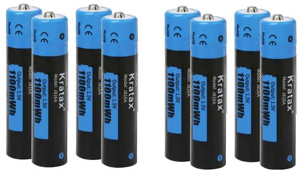 Hixon J816 Oplaadbare AAA batterij (potlood) Li-ion 750 mAh 1.5 V 8 stuk(s)