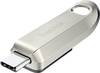 SanDisk Ultra Luxe USB-stick Retail 128 GB Zilver SDCZ75-128G-G46 USB-C 3.2 Gen 1
