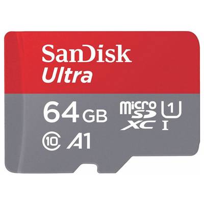 SD MicroSD-kaart 64GB SanDisk Ultra A1 Class 10 incl. adapter-0