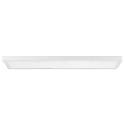 Rechthoekig, wit LED-paneel voor binnenverlichting. Slanke vormgeving, geschikt voor plafondmontage.