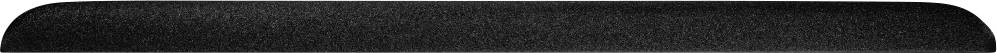 Een zwarte, ovale balk met een lichte textuur.