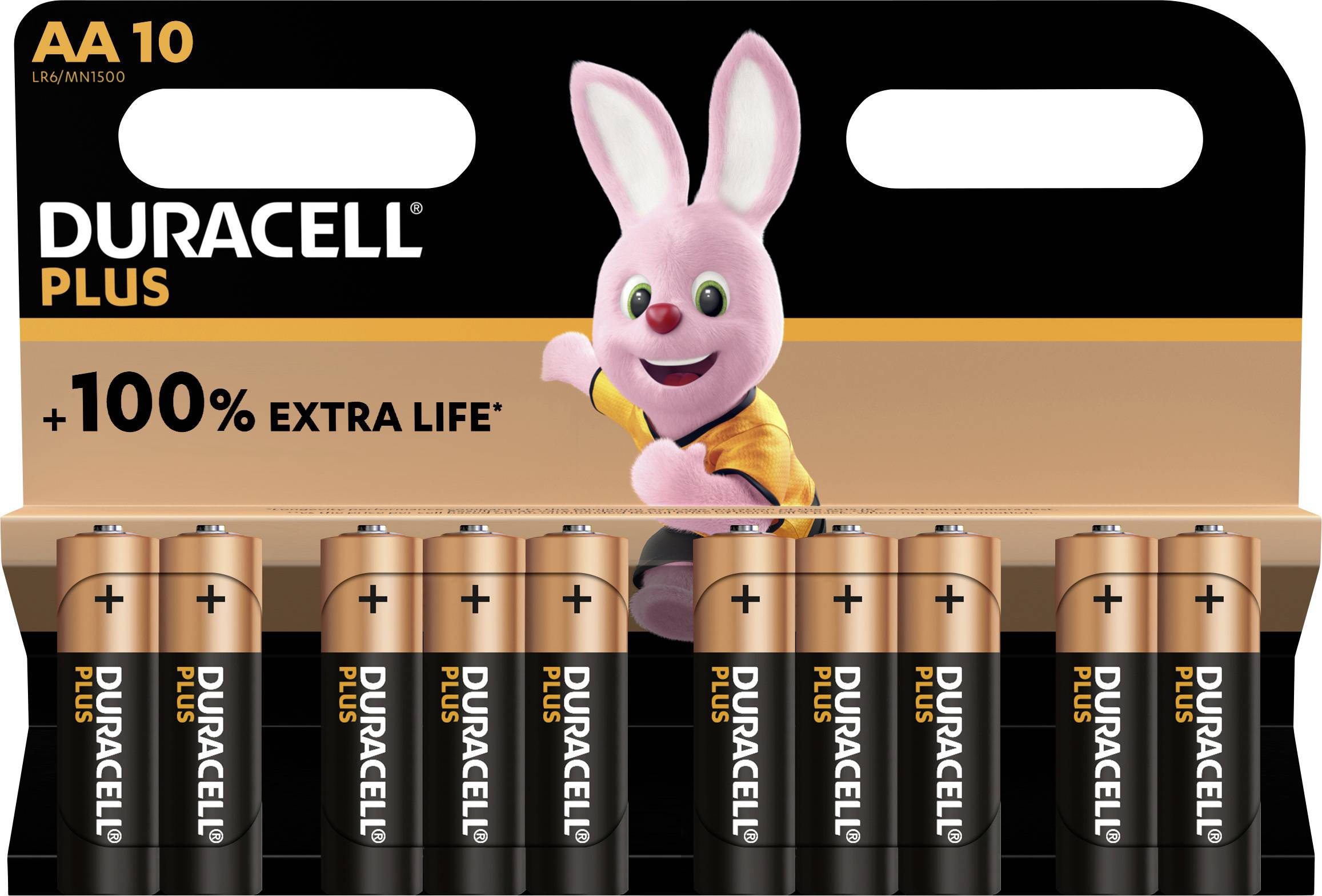 Duracell Alkaline Mignon AA LR06 1.5V Plus(10-Pack) (Origineel) batterijen