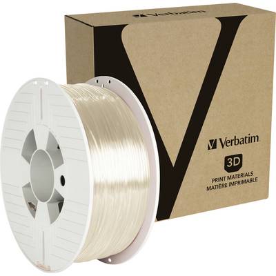 3D-printmateriaal op een spoel voor een verpakking met het Verbatim-logo, toont een product voor 3D-printapplicaties.