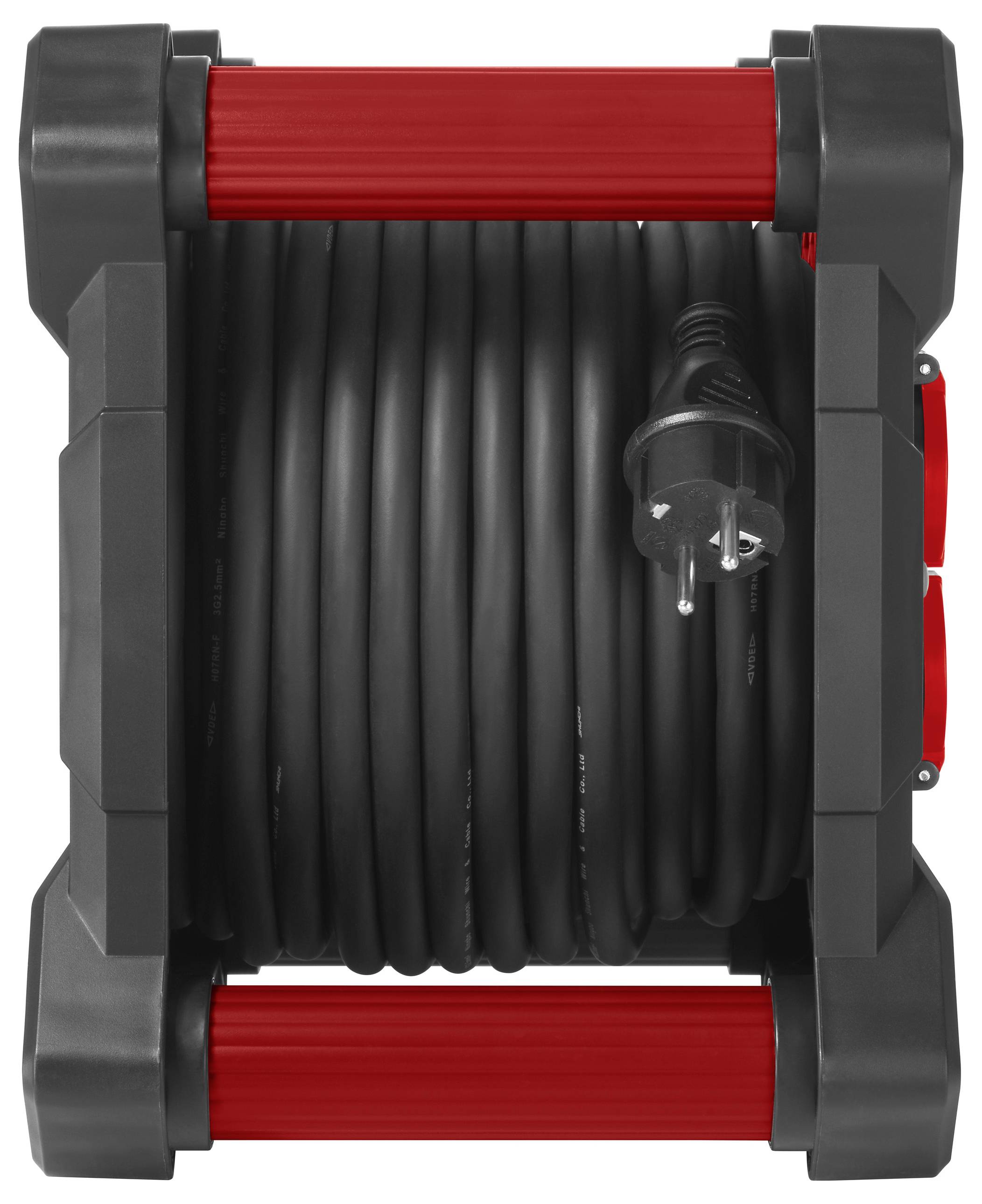 Sygonix SY-10236123 Kabelhaspel 25 m Zwart Randaarde stekker-3