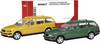 Herpa 012249-007 H0 Auto Volkswagen Passat variant B5, honinggeel en mosgroen