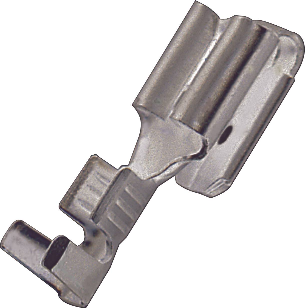 Metalen clip voor het bevestigen van objecten, mogelijk gebruikt in technische of industriële toepassingen.