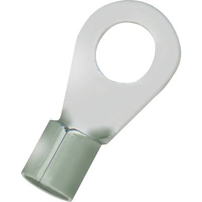 Metalen kabelschoen met rond gat voor elektrische verbinding; conische kraag voor bevestiging aan een kabel.