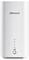 Een witte Devolo-WiFi-repeater met knoppen en LED-indicatoren voor Voeding, WiFi, 2.4G, 5G en WPS.
